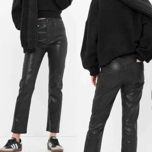 (Tall) NWT Gap Sky High Rise Foil Vintage Slim Black Stretch Jeans Sz 10L